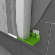 Цокольный профиль (алюминий) с перфорацией и капельником  53мм 2.5 м . Польша