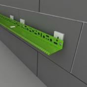 Цокольный профиль (алюминий) с перфорацией и капельником  53мм 2.5 м . Польша