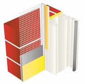 Профиль оконный примыкающий 6 мм с сеткой, длина 3м 	PROFIGIPS