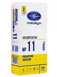 Клей для плитки (повышенной фиксации) ТАЙФУН МАСТЕР №11 (серый) 25кг