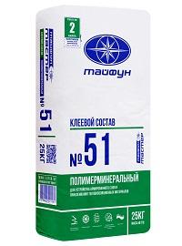 Клей для теплоизоляции и армирующей сетки Тайфун Мастер №51, 25кг