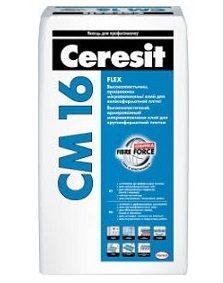 Клей для плитки Ceresit CM 16 "Flexible", 25кг