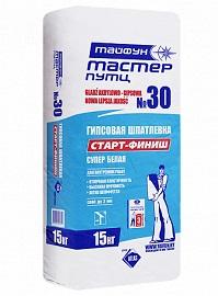 Шпатлевка белая гипсовая «Старт-финиш «Тайфун Мастер» №30, 20кг